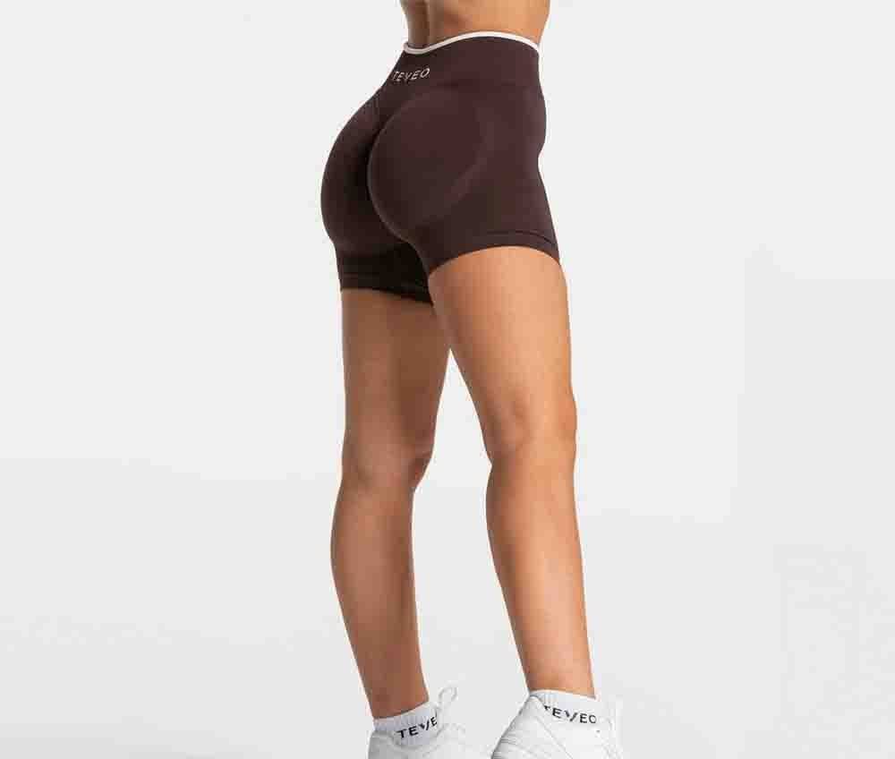 Ensemble débardeur et short de yoga ajusté sans coutures à blocs de couleur - Un article très populaire