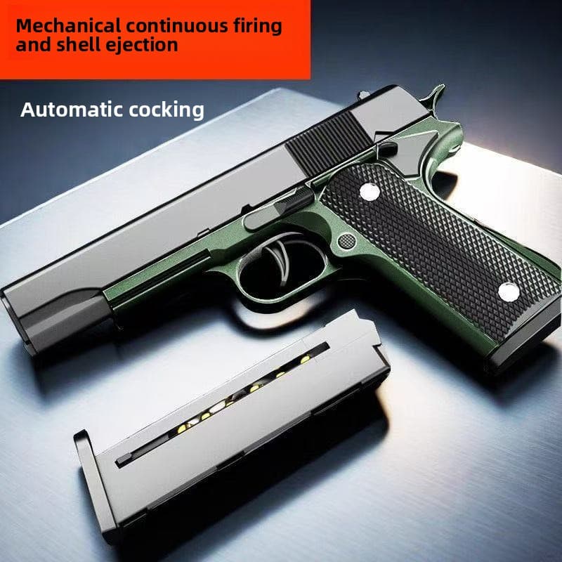 1911 Automatic Re-cocking Shell Ejecting Colt Air Blowback Soft Bullet Gun Toy Glock For Children Boys