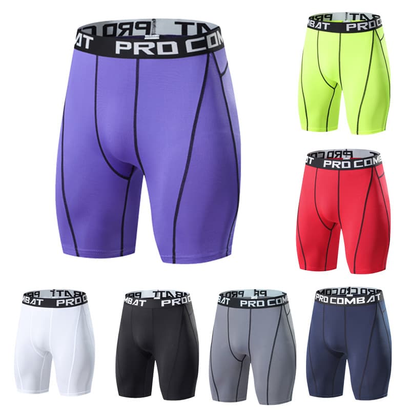 Men's tight shorts Quick drying Sports Fitness pants High stretch training Running track Breathable five cent leggings