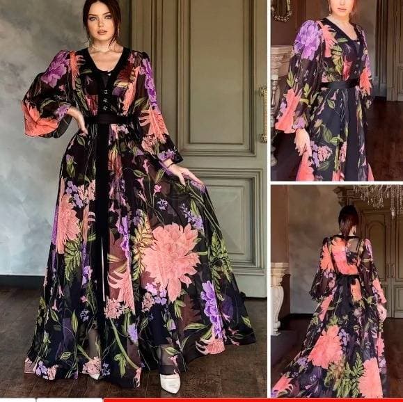 Women's Clothing Spring And Summer Leisure Holiday Printed Dresses