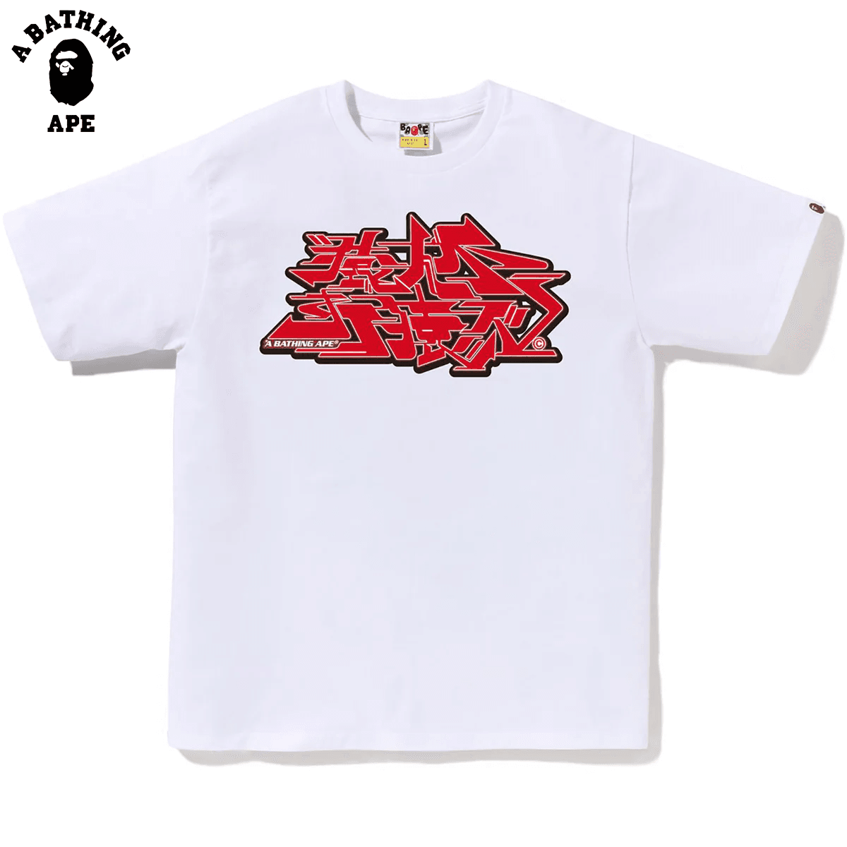 A BATHING APE BAPE-Ape Head Creative Text Letter Printed Pattern Cotton Short Sleeved T-shirt