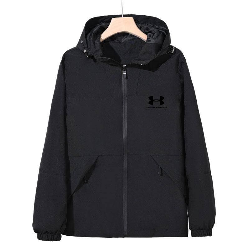Veste de sport coupe-vent à col montant pour l'extérieur, imperméable, avec fermeture éclair, pour randonnée et alpinisme