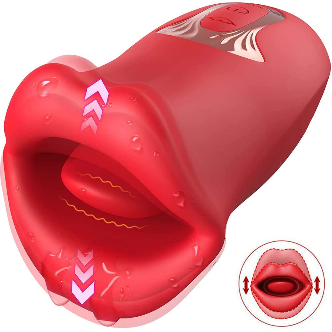 Vibrator Adult Sex Toys For Women Tongue Licking Vibrator Rose Sex Toy With Licking Clitoral & Vibration Modes