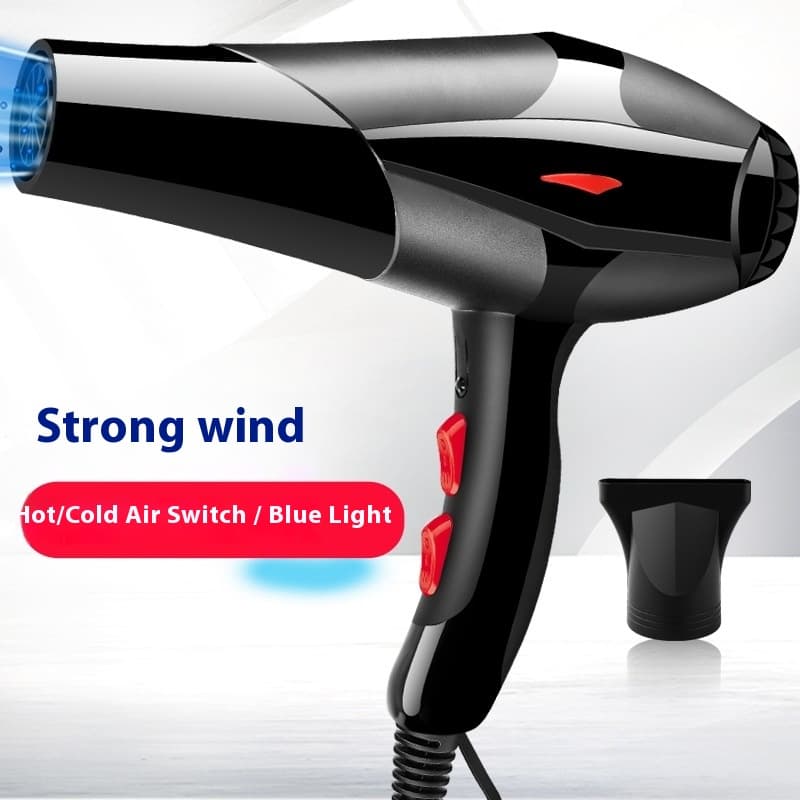 750W Compact Hair Dryer With Dual Nozzles (Concentrator & Diffuser) - Lightweight Travel Blow Dryer For Home & Hotels, 2 Heat/Cool Settings