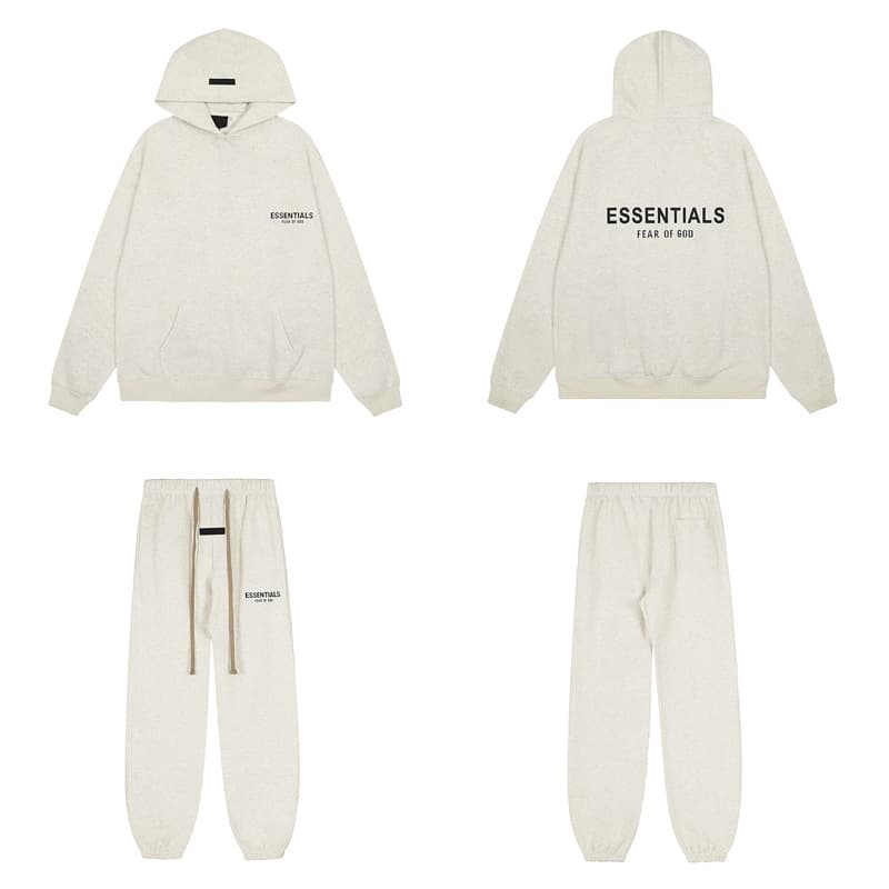 Sweat à capuche noir à lettres floquées FOG Double ESSENTIALS, collection printemps-été 2022, nouvelle marque tendance, vente flash transfrontal