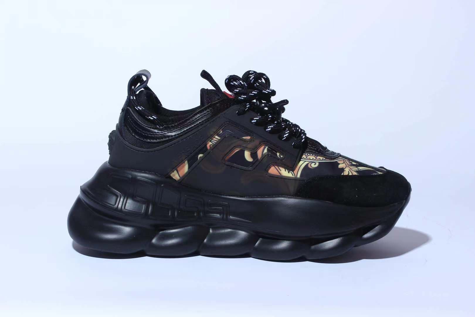 Top Casual Chaussures Italie Réfléchissant Hauteur Chain Reaction Baskets Triple Noir Blanc Multicolore Daim Rouge Bleu Jaune