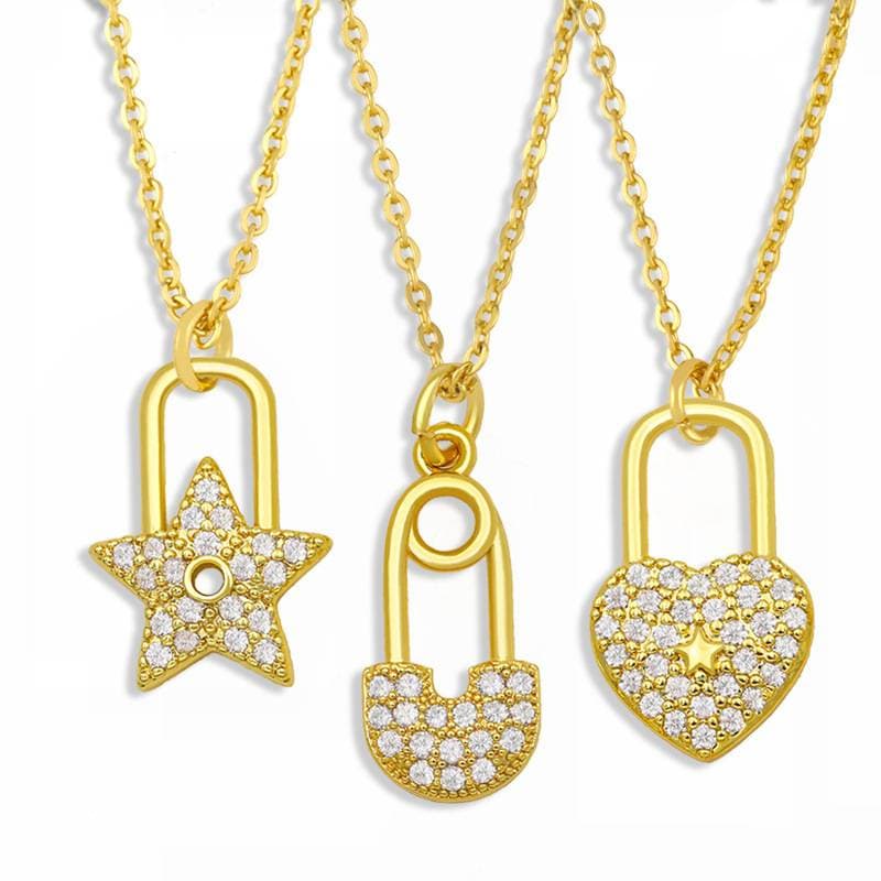 Clearance Diamond Bull Head Necklace Female Niche Design Love Pendant Clavicle Chain Nkq59