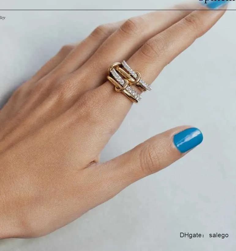 Halley Gemini Spinelli Kilcollin rings brand designer New in fine jewelry gold and sterling sier Hydra linked ring