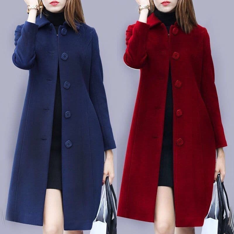 Women's Clothing Women's woolen coat, medium length, British style, 2024 spring and autumn new slim woolen coat, women's slim woolen suit