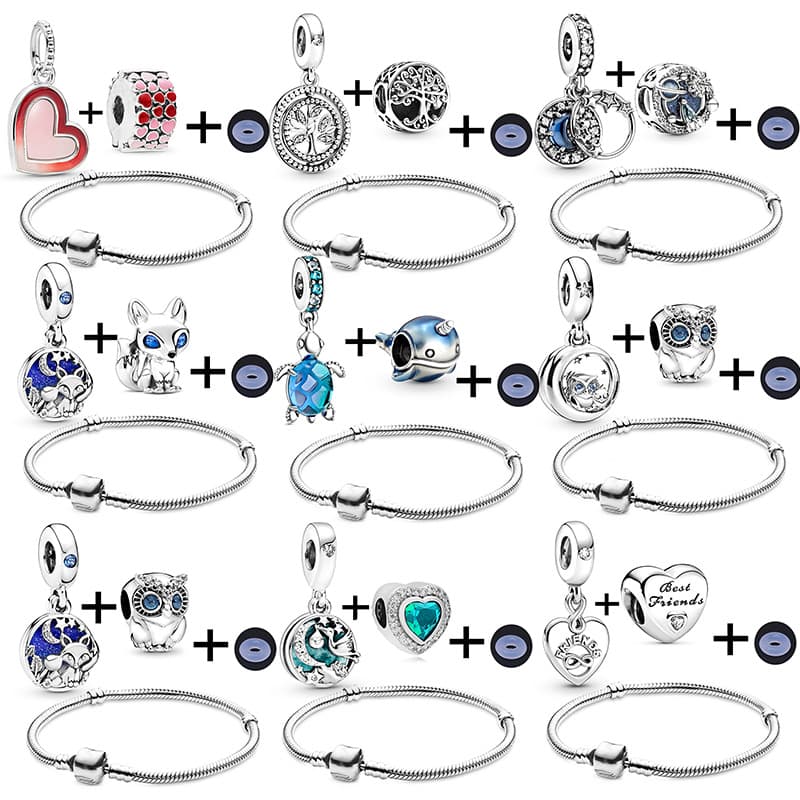 Charm Bracelets Panjia Simple Design Luxury Accessories Diy Bracelet Classic Matching Turtle Dolphin String Ornaments
