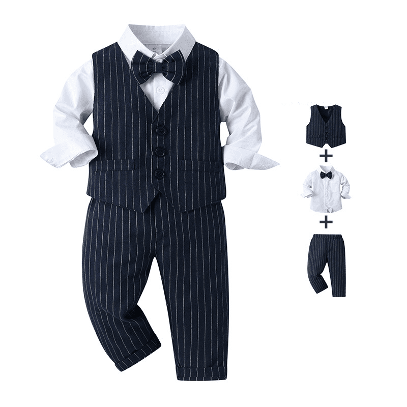 Mother & Kids children's clothing one piece drop shipping spring and autumn new three piece children's clothes baby with jacket boy suit