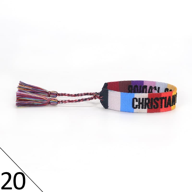 Bracelet unisexe tendance avec lettres tressées