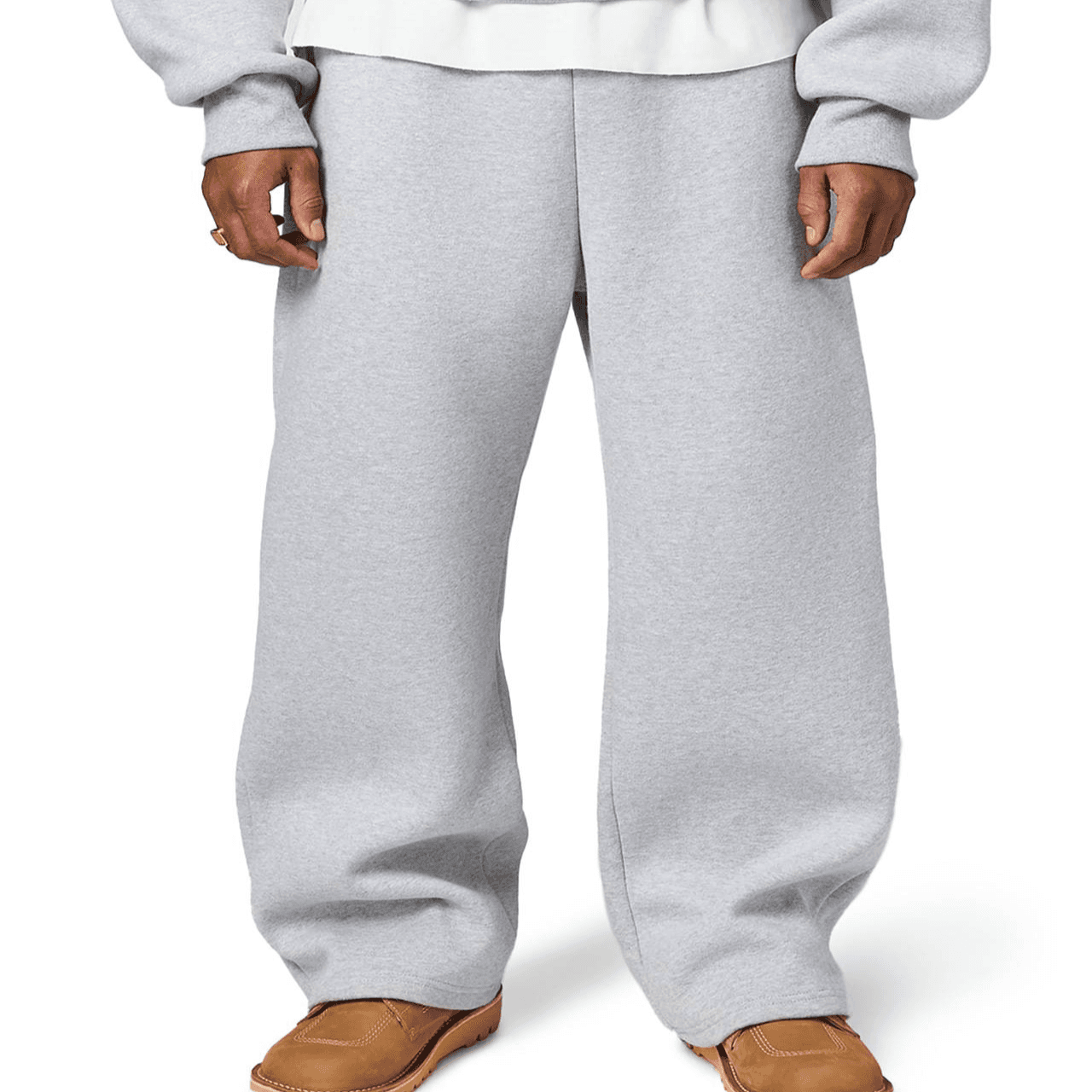 Unisex Clothing Breathable Casual Autumn And Winter New Unisex Fleece Sweatpants Fashionable Loose And Comfortable Elastic Waistband Sweatpants