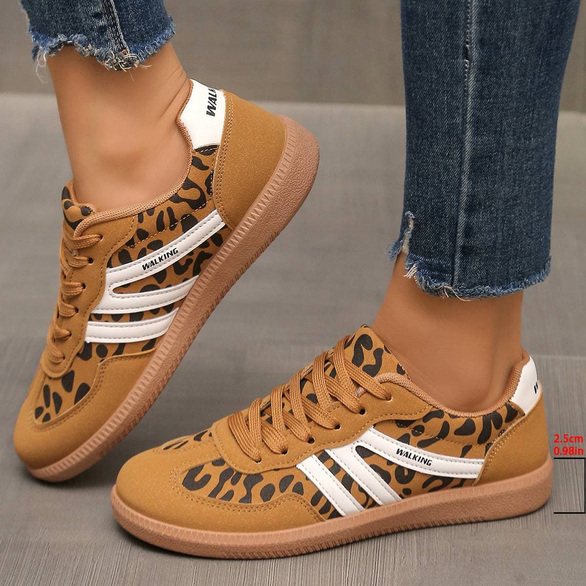 Women's Spring Lace-Up Wedge Heel Shoes Round Toe Slip-On Artificial PU Lightweight Comfortable Casual Green Footwear