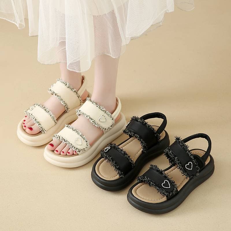 ‌"Library Ghost - Whisper-Quiet Leather Page-Turner Sandals"‌(For Bookish Quiet Luxury Appeal)