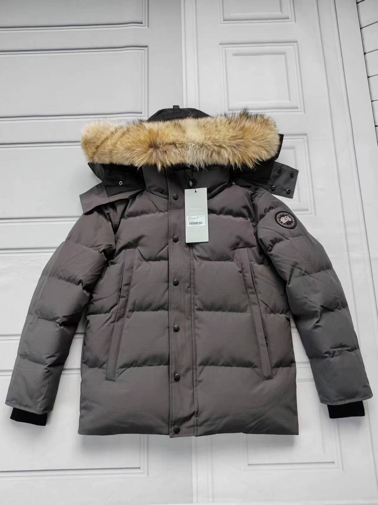 Doudoune Canada pour couple, veste d'extérieur, vêtement de travail, col en fourrure, camouflage, vêtements pour hommes, Tide