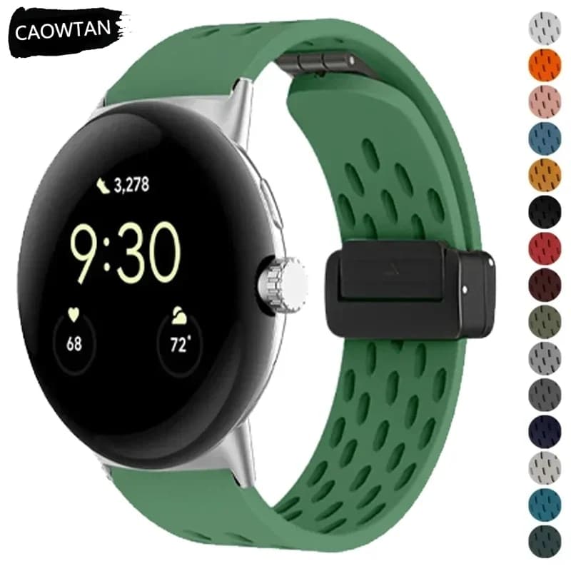 Magnetic Strap Google 2 Band Soft Smartwatch Sport Silicone Bracelet Correa for Pixel Watch