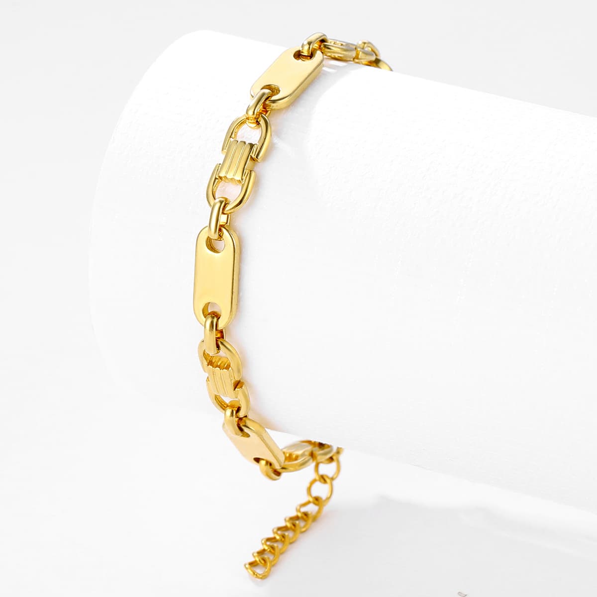Women's Jewelry Set Fashion New Design Simple Temperament Charm Bracelet Gold Plated Stainless Steel Oval Coffee Bean Bracelet