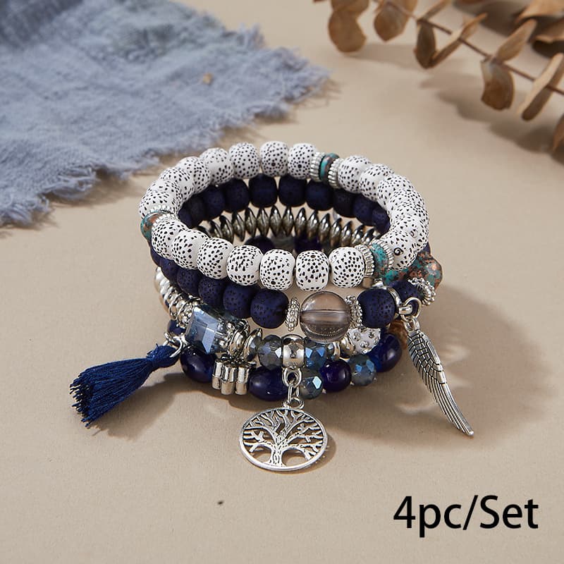 Hot Selling New Bohemian Creative Tassel Multi-layer Beaded Bracelet Fashion Jewelry