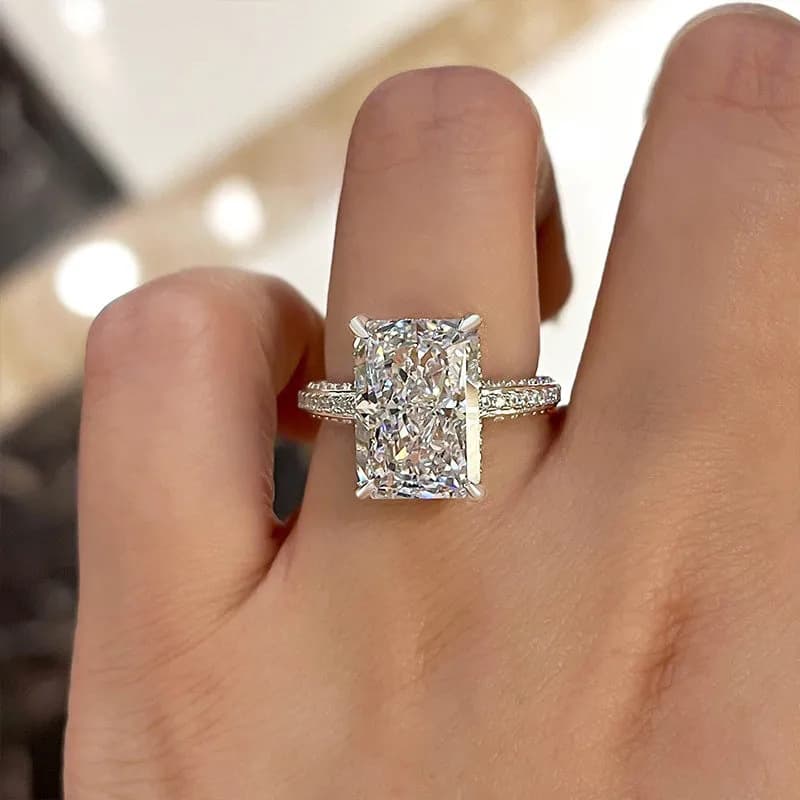Cao Shi's Explosive New Style Set With Oversized Zircon Simple Women's Ring, Girlfriend Gift, And Jewelry