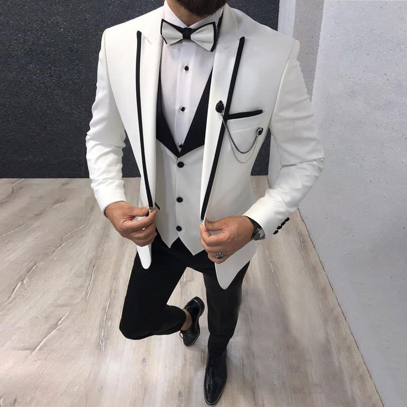 Man's clothing Business casual suit three-piece bridegroom best man wedding banquet men's suit