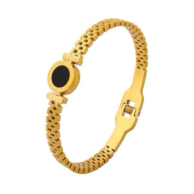 Women's Jewelry Light Luxury Fashion Ins Personality Non Fading Niche Bracelet Design Titanium Steel Plated 18K Gold Hand Jewelry