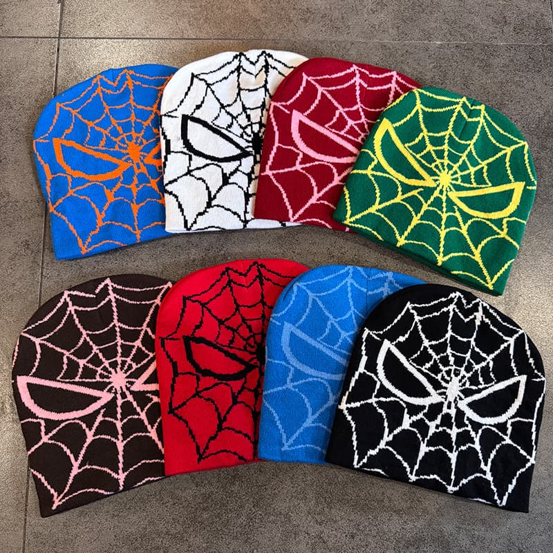 Spider-Man Knit Beanie For Men - Warm Winter Skull Cap With Ear Flaps, Trendy Cartoon Character Design, Unisex Cold Weather Hat