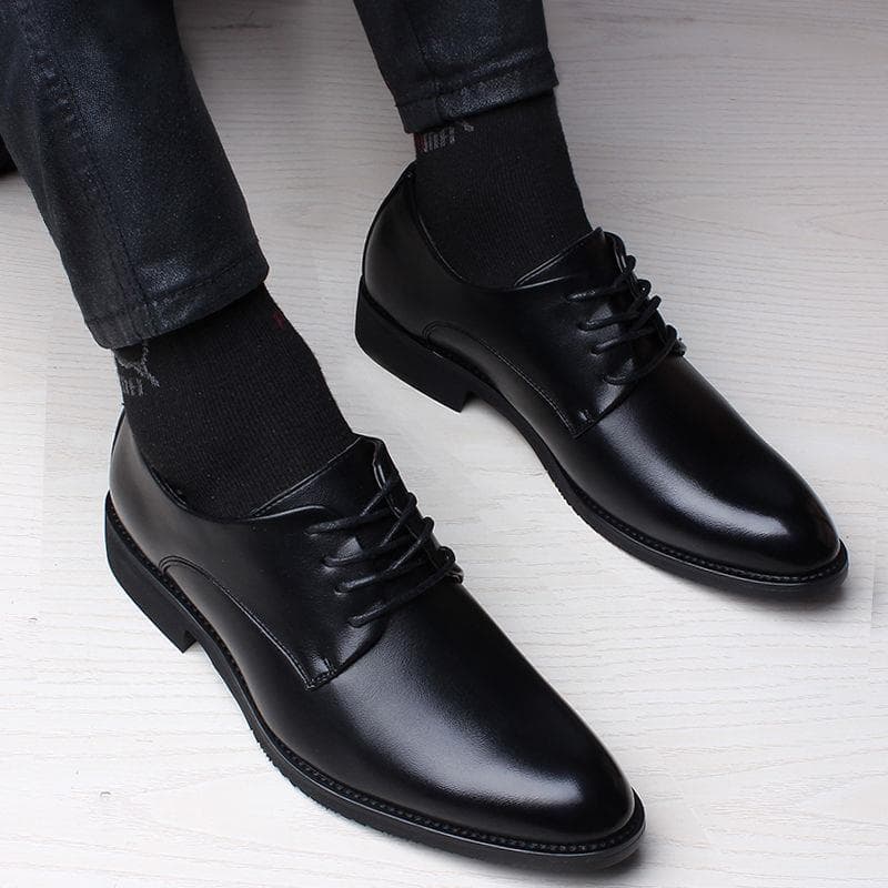 Cowhide Men's Business Leather Youth Fashion Casual Shoes, Versatile Formal Shoes