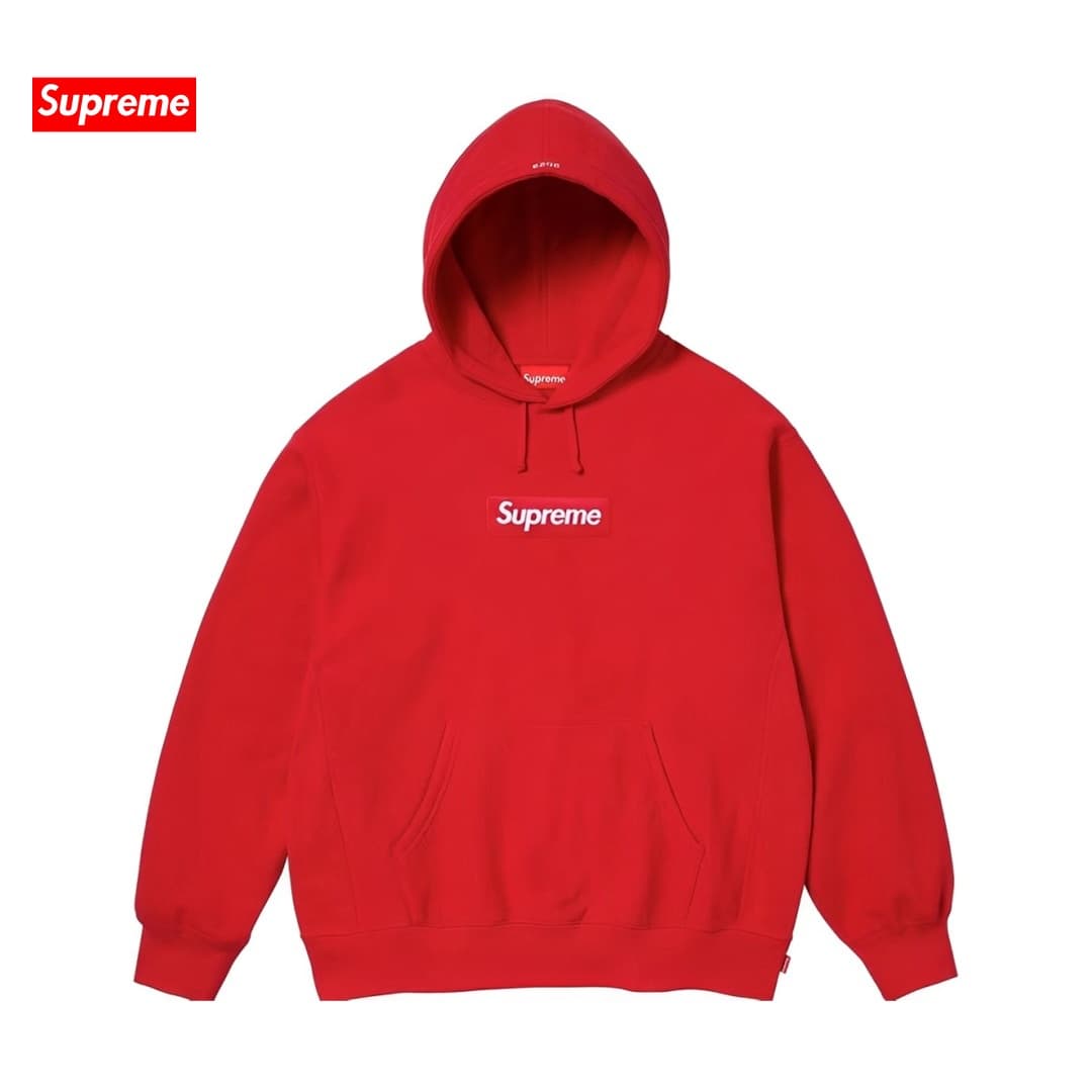 Sweat-shirt à capuche Supreme 26SS Automne-Hiver de haute qualité, imprimé rétro, coupe ample et décontracté, manches longues.