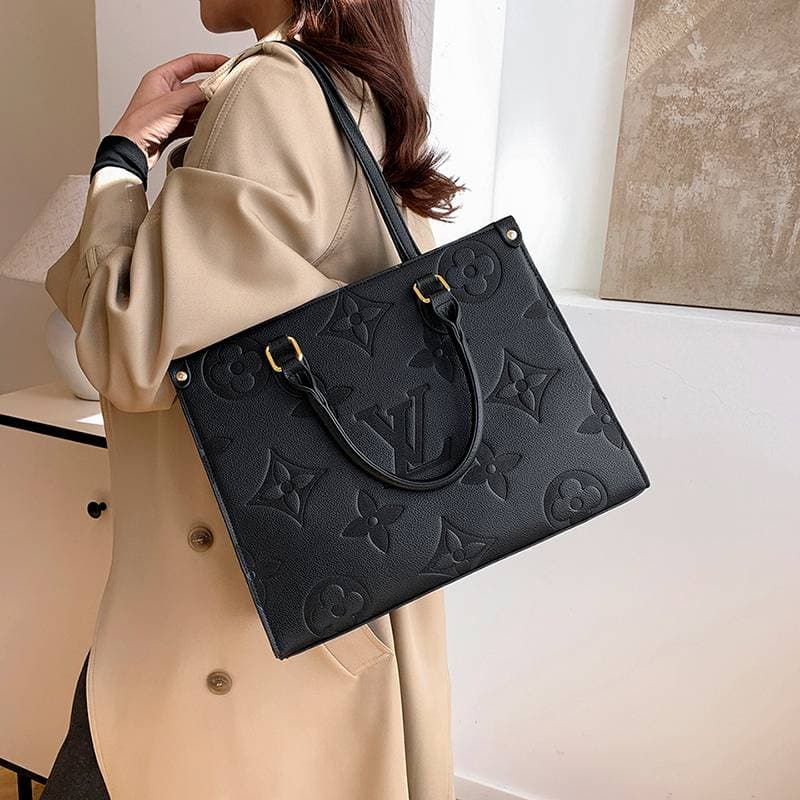 Sac à bandoulière portable L/V haut de gamme pour femme, modèle en cuir