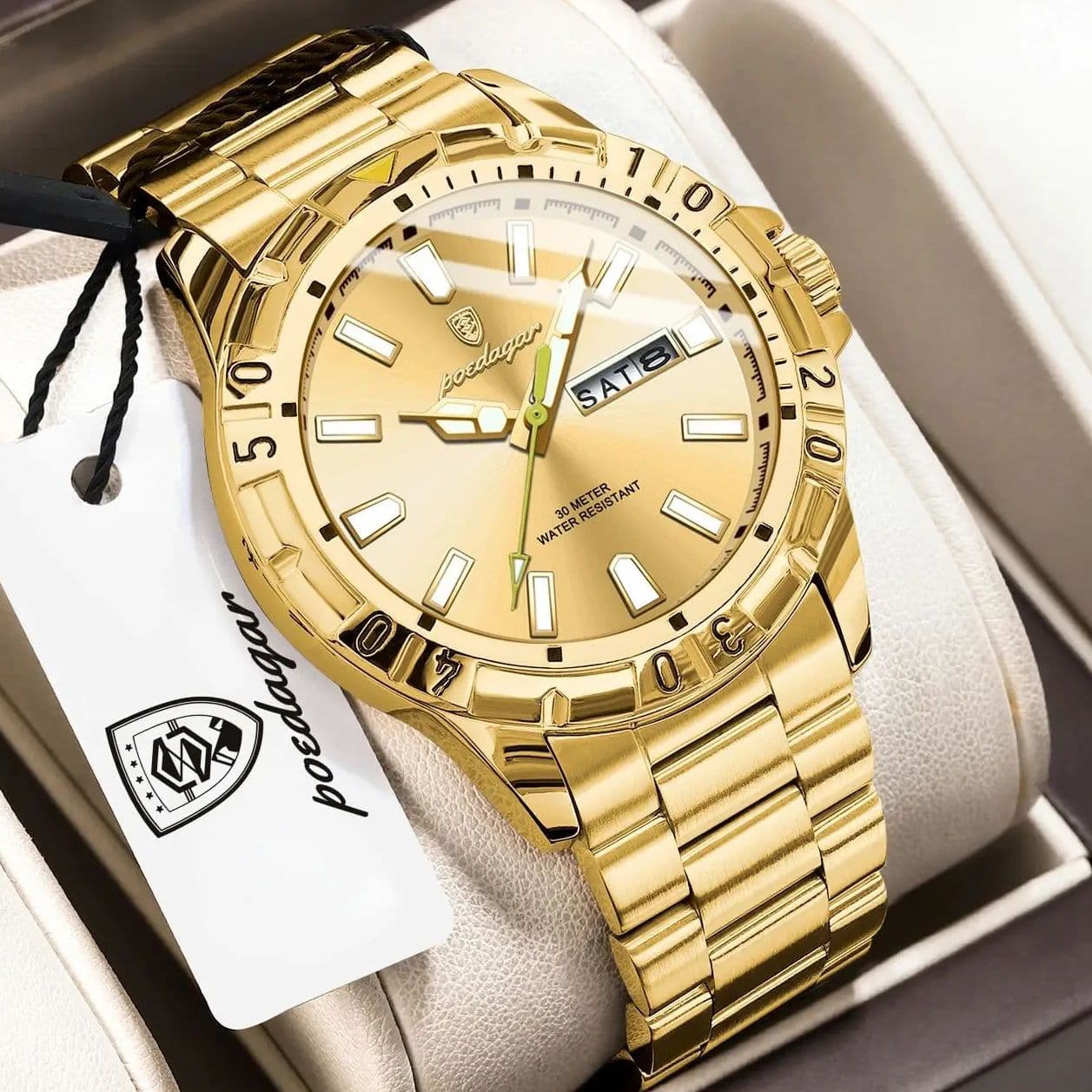 Business Man Watch Waterproof Luminous Date Week Men Watch Sports Male Wristwatch Stainless Steel Men's Quartz Watches