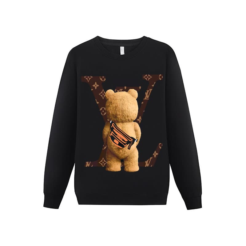 Sweat à capuche décontracté pour homme de haute qualité, style L, classique, tendance, polyvalent, avec col rond, noir