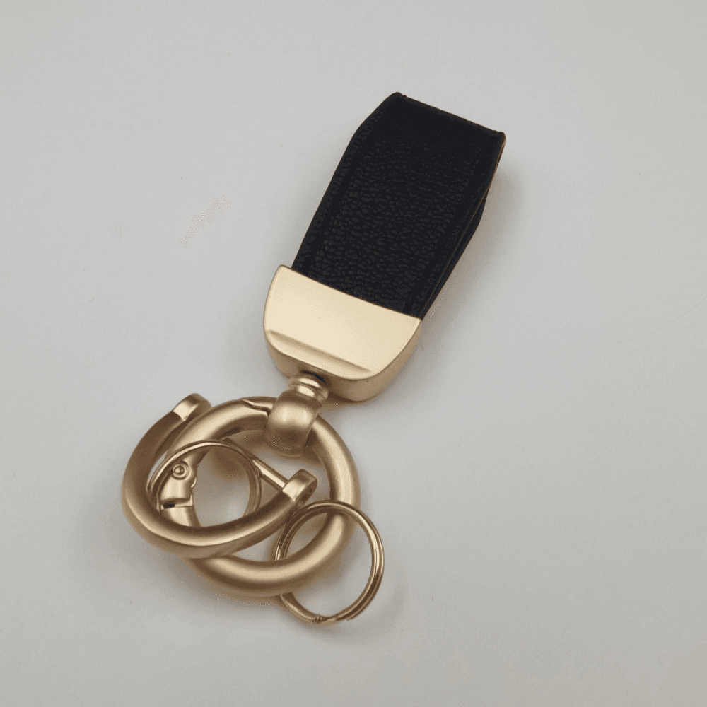 French lambskin car keychain high-grade leather key ring jewelry pendant