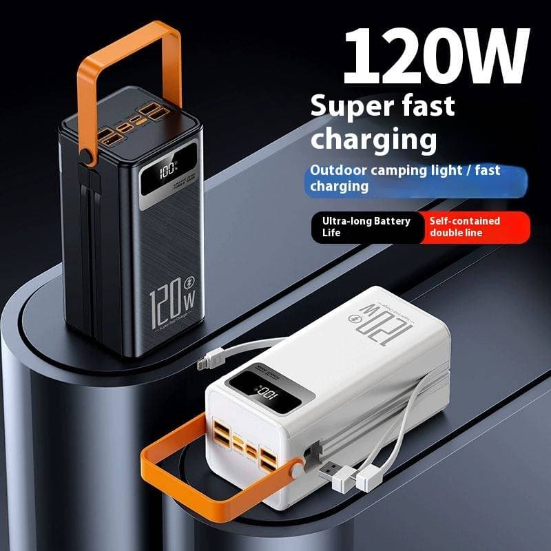 50000mAh Portable Charger With 22.5W Fast Charging, High-Capacity Power Bank For Outdoor Camping, Travel, And Emergency Use