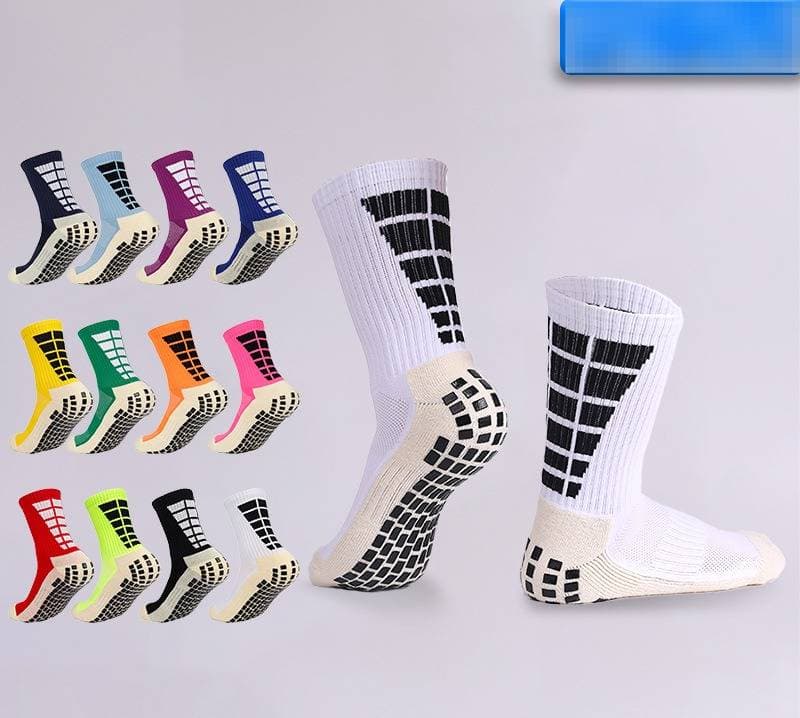 Glue Dot Mid Tube Football Socks For Men, Adult Youth, Breathable, Non Slip Socks, Thick Towel Bottom Sports Socks