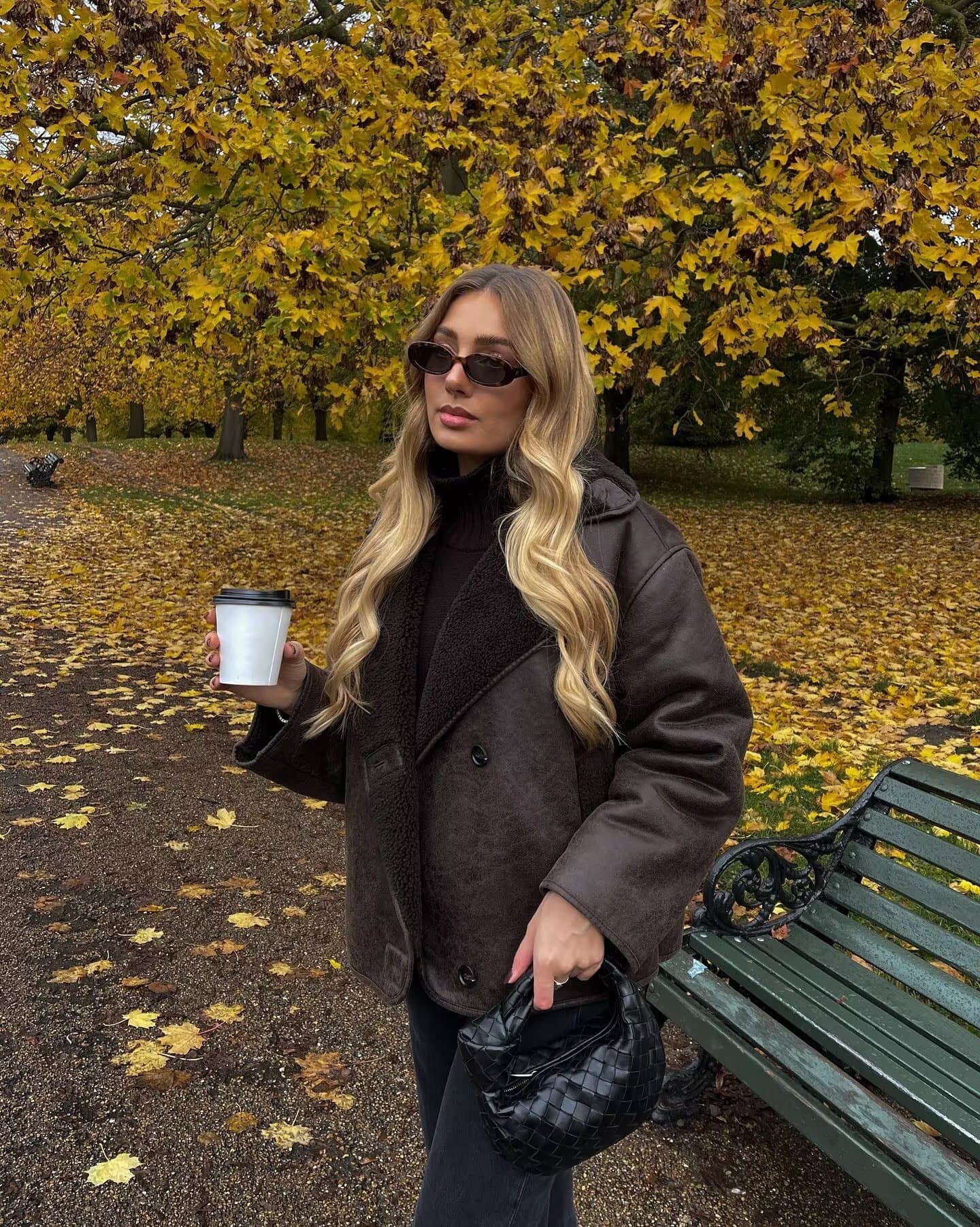 Women's Clothing Casual Faux Fur Collar Reversible Jacket - Cozy Winter Outerwear For Street Style (Brown, S/M/L)