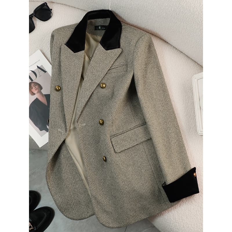 Blazer rose clair pour femme – Veste de costume décontractée surdimensionnée, coupe ample pour le printemps et l'automne