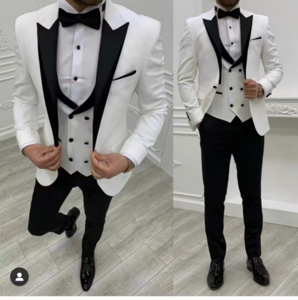 Men's Clothing Three piece Suit Groom Best Man Wedding Banquet Large Size