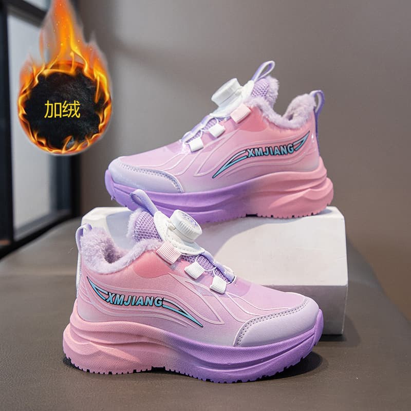 Baskets de basketball pour garçons, collection printemps 2025, pour élèves du primaire, boucle rotative, maille, style décontracté, idéales pou