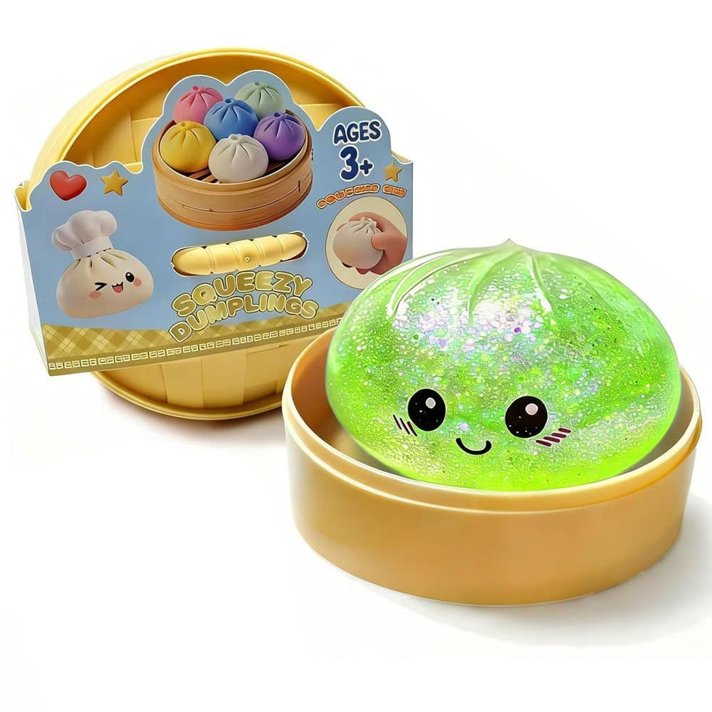 Realistic Steamed Buns Stress Relief Toys Popular Maltose And Gold Powder Slow Rebound Steamer Buns Novelty Toys