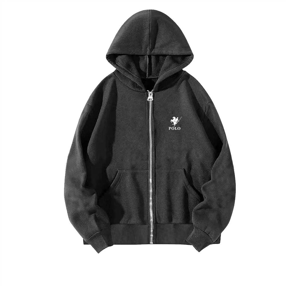 Veste à capuche imprimée, style identique pour hommes et femmes, haut ample à fermeture éclair, grande taille