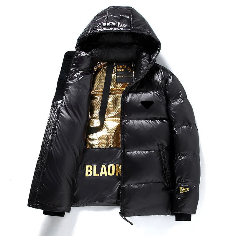 Unisex Black Triangle Puffer Jacket - Short Winter Coat With 3D Geometric Design, Streetwear Style