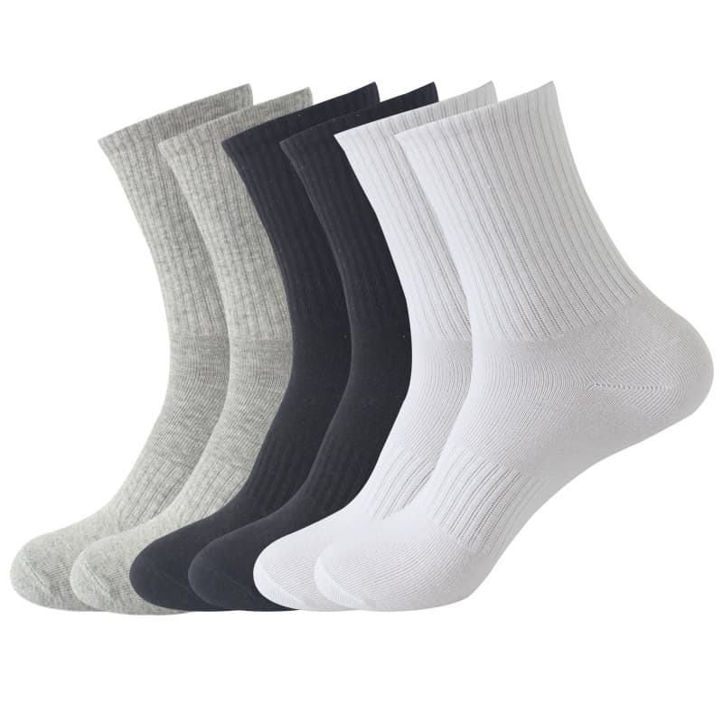 Sports Socks Outdoor Running Cotton Socks For Men And Women Mid-tube Socks Four Seasons Solid Color Men's Socks