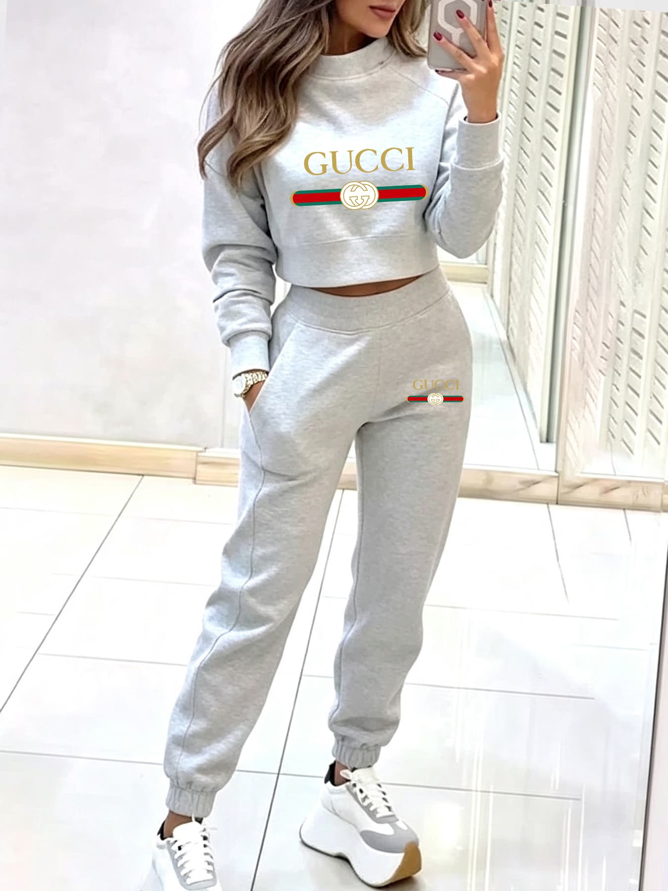 Ensemble pull-over imprimé sport tendance pour femme, best-seller printemps-automne