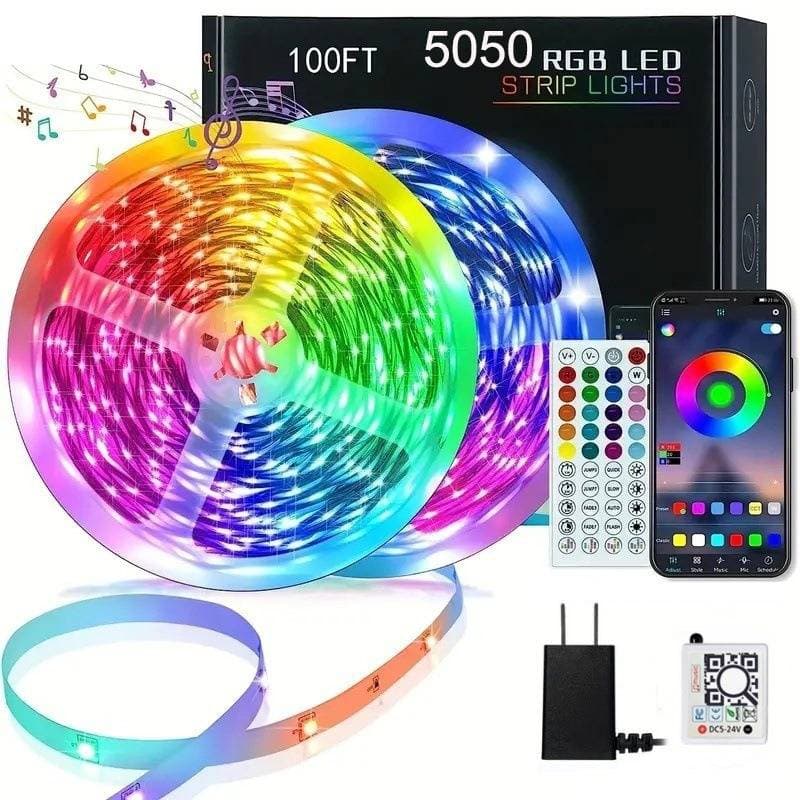 led5050RGB 24V Bluetooth Infrared Music LED Strip Lights 44 Keys Self Adhesive For Bedroom Esports Room Live Broadcast KTV Atmosphere Lighting