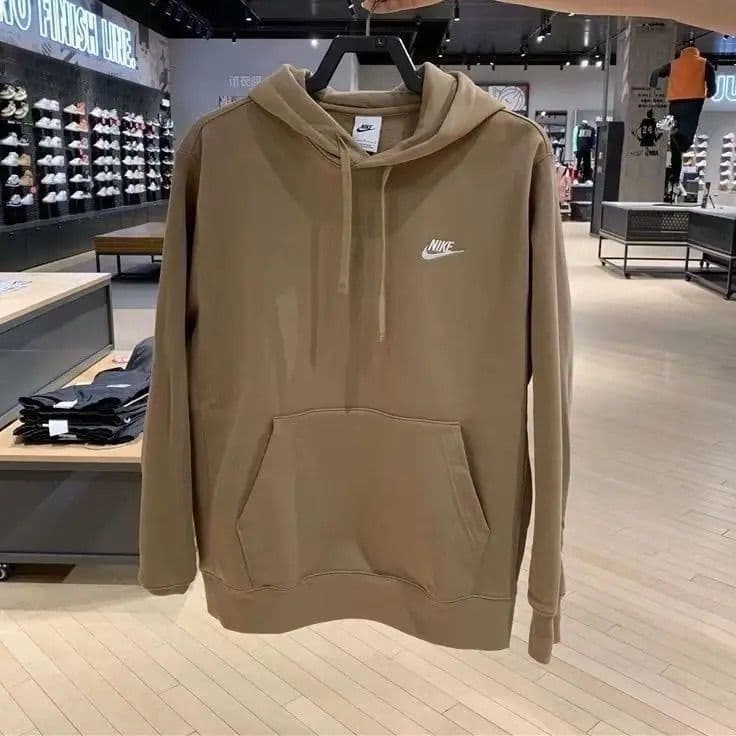 Veste classique chaude brodée à capuche Nike automne/hiver, style unisexe