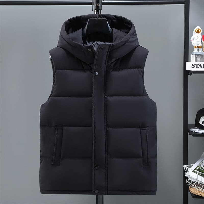Thick Cotton Vest With Printed Logo For Men And Women Company Event Down Cotton Vest With Work Clothes Printed LOGO Group Purchase Vest