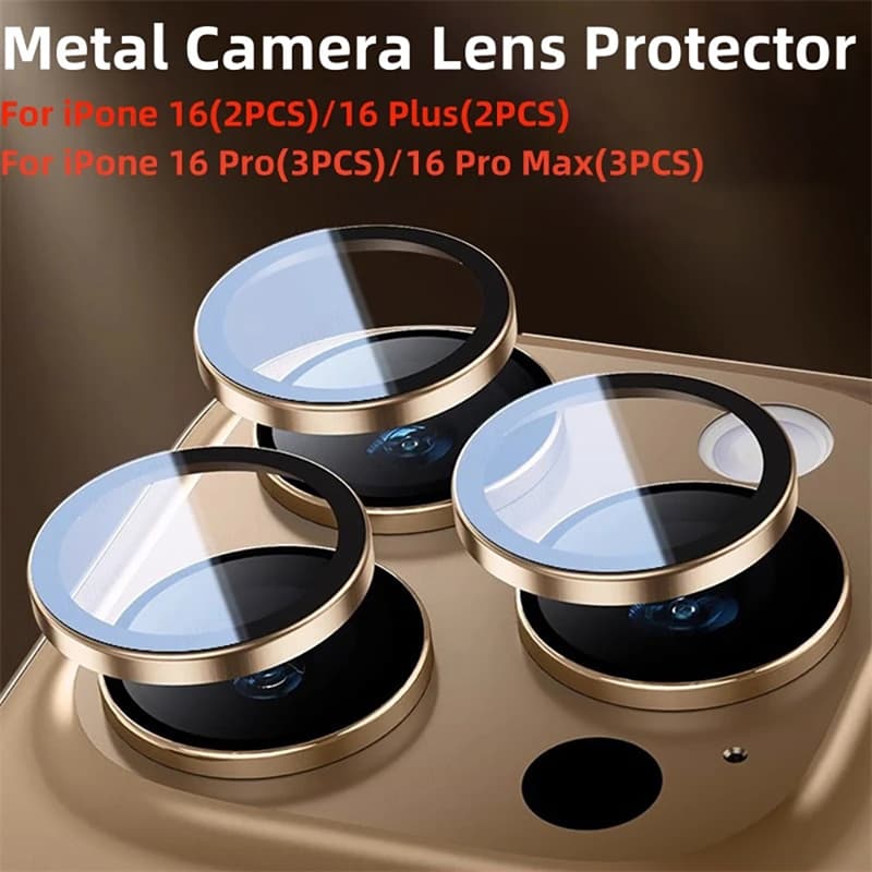 Camera Protector 13 12 11 Mini Metal Lens Glass For Iphone 15 14 Pro Max 16 Plus Phone Accessories