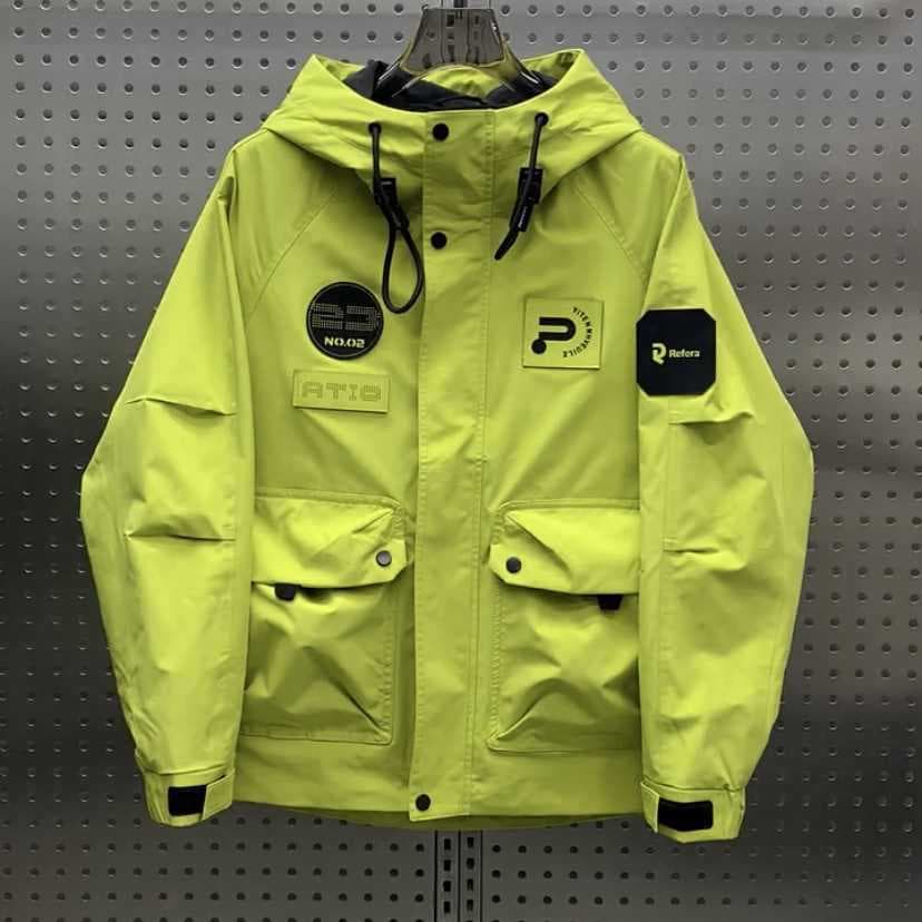 Men's Clothing Spring And Autumn Workwear Hooded Loose Jacket Versatile Label Assault Jacket Youth Fashion Handsome Jacket