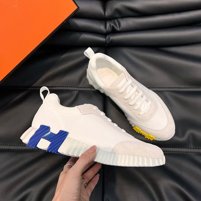 Chaussures blanches respirantes et polyvalentes en cuir véritable de marque H, baskets noires pour femmes et hommes